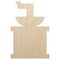 Coffee Grinder Solid Unfinished Wood Shape Piece Cutout for DIY Craft Projects
